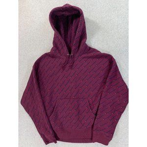 Champion‎ Reverse Weave Cotton Blend Logo Hoodie Sweatshirt (Men's XL) Purple
